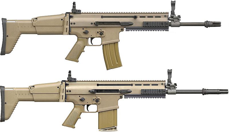 The FN SCAR-L above, and the SCAR-H below