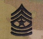 MULTICAM RANK PATCH SEW ON SERGEANT MAJOR BLACK