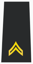 A CORPORAL'S SHOULDER MARKINSIGNIA FOR WEAR ON THE SERVICE DRESS UNIFORM SHIRT