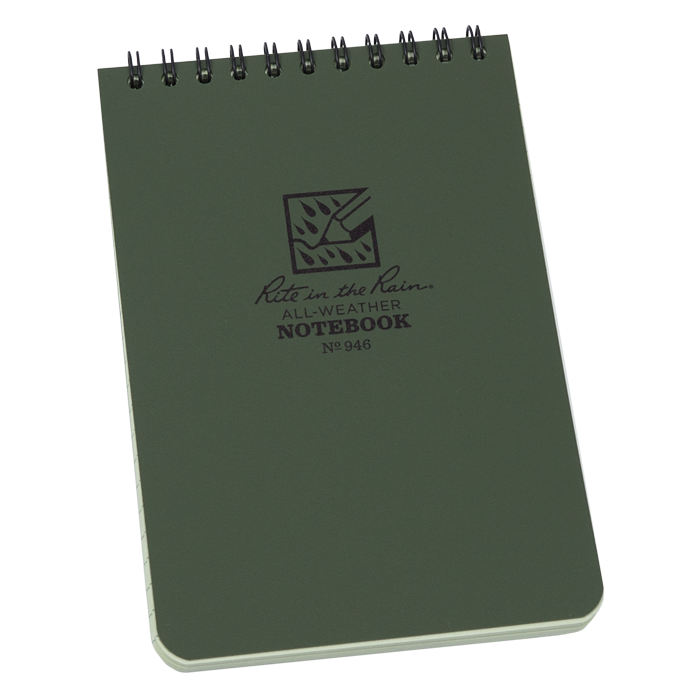 AN OLIVE GREEN RITE IN THE RAIN NOTEBOOK